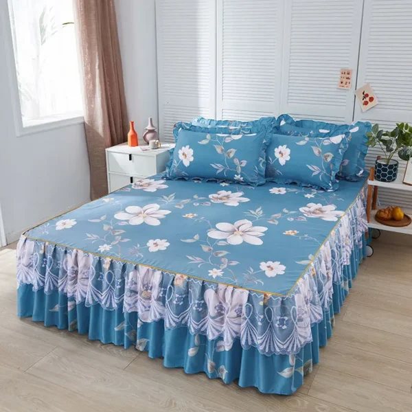 Bed Sheets Flat Lace Bedroom Printing Twin Queen Full Size Nordic Style Skin friendly Non slip 5 Elevate your bedroom decor with our Lace-Printed Nordic Style Flat Bed Sheet. Crafted from premium materials, it offers luxurious comfort and timeless elegance.