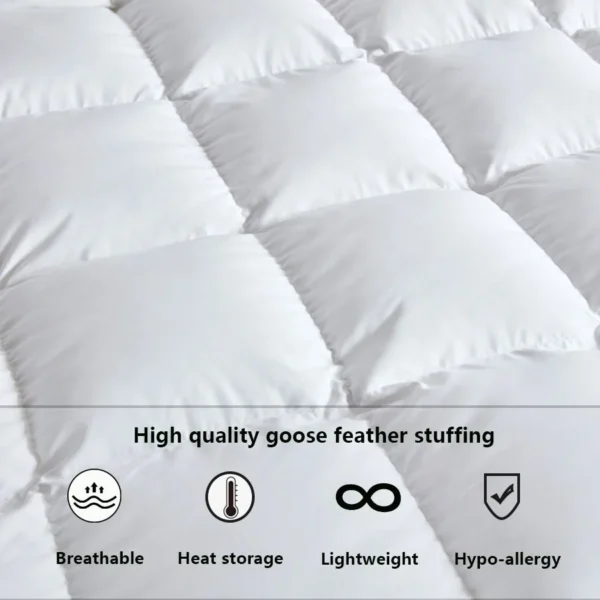 KDJEIKZ Winter Cotton Goose Down Quilt Five Star Hotel Duvet Super Soft Fluffy Queen King Full 2 Experience the ultimate luxury and comfort with our Luxurious Winter Goose Down Quilt. Crafted from 100% cotton fabric and filled with luxurious white goose down, our quilt offers unmatched softness, warmth, and breathability.