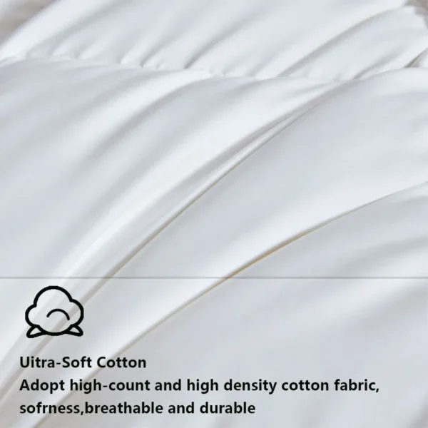 KDJEIKZ Winter Cotton Goose Down Quilt Five Star Hotel Duvet Super Soft Fluffy Queen King Full 4 Experience the ultimate luxury and comfort with our Luxurious Winter Goose Down Quilt. Crafted from 100% cotton fabric and filled with luxurious white goose down, our quilt offers unmatched softness, warmth, and breathability.