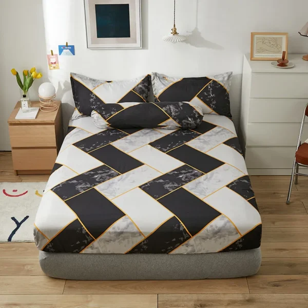 Kuup Bed Mattress Fitted sheet King Queen Size sheet All around Elastic Rubber Band Non slip Elevate your sleep with our Kuup Cartoon Fitted Bed Sheet. Premium fabric, 300 thread count, charming patterns, snug fit for King & Queen mattresses.