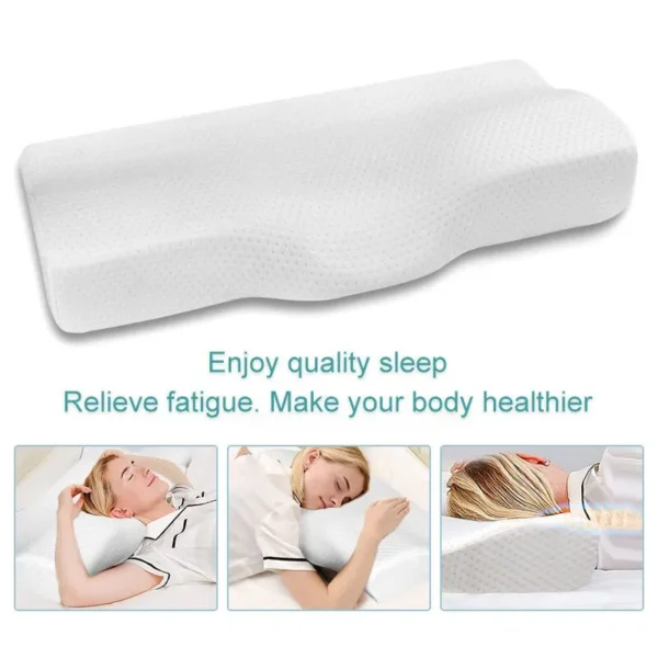 Memory Foam Bed Orthopedic Pillow Neck Protection Slow Rebound Memory Pillow Butterfly Shaped Health Cervical Neck 4 Experience blissful sleep with Memory Foam Bed Orthopedic Pillow. Butterfly-shaped design offers neck support and alleviates pressure points for restful nights