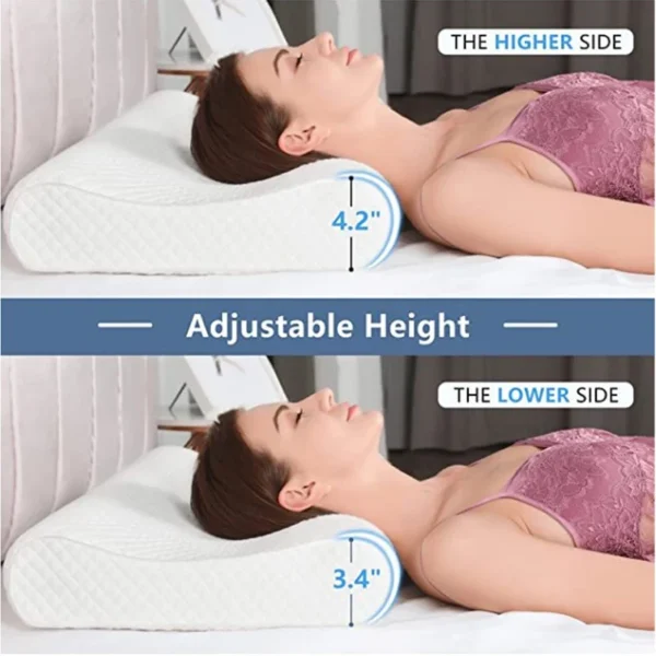 Orthopedic Memory Foam Bedding Pillow 50 30CM Wave Shape Neck Protection Pillow Slow Rebound Sleeping Pillows 4 Experience restful sleep with our Orthopedic Memory Foam Bedding Pillow. Wave-shaped design offers neck support for rejuvenating sleep.