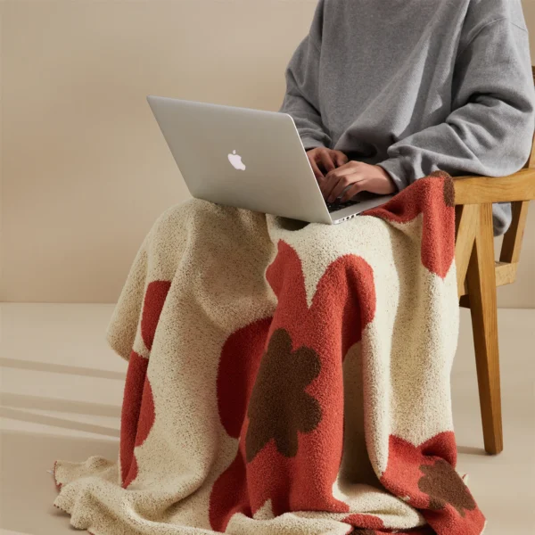 REGINA Brand Super Soft Cozy Floral Blanket Downy Hairy Fluufy Microfiber Knitted Throw Blanket For Bed 4 Indulge in ultimate coziness with our Super Soft Floral Microfiber Knitted Throw Blanket. Perfect for bed, sofa, or travel.