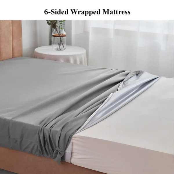 6 Sides Fully Enclosed Waterproof Mattress Cover with Zipper Dust proof Fitted Sheet for Double Bed 1 Protect your mattress from dust and spills with our Fully Enclosed Waterproof Mattress Cover. Featuring a zipper closure and designed for double beds, it offers complete protection for twin, full, queen, and king-size mattresses.