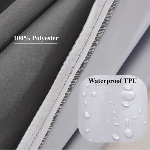 6 Sides Fully Enclosed Waterproof Mattress Cover with Zipper Dust proof Fitted Sheet for Double Bed 2 Protect your mattress from dust and spills with our Fully Enclosed Waterproof Mattress Cover. Featuring a zipper closure and designed for double beds, it offers complete protection for twin, full, queen, and king-size mattresses.