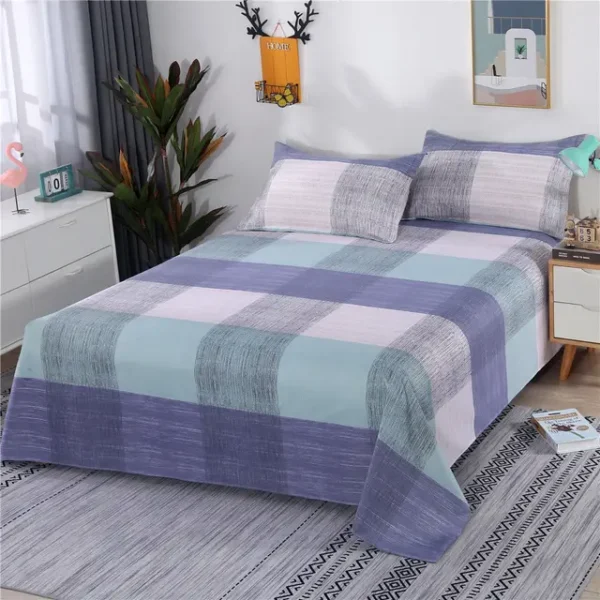 Flat Sheet Bedding Home Textile Adults Bed Cover Plaid Comfortable Anti Mites Students Dormitory Single Bedspread.jpg 640x640 9 Upgrade your student dormitory with this comfortable plaid single bedspread. Designed for student living, it provides both style and protection against allergens for a healthier sleeping environment.