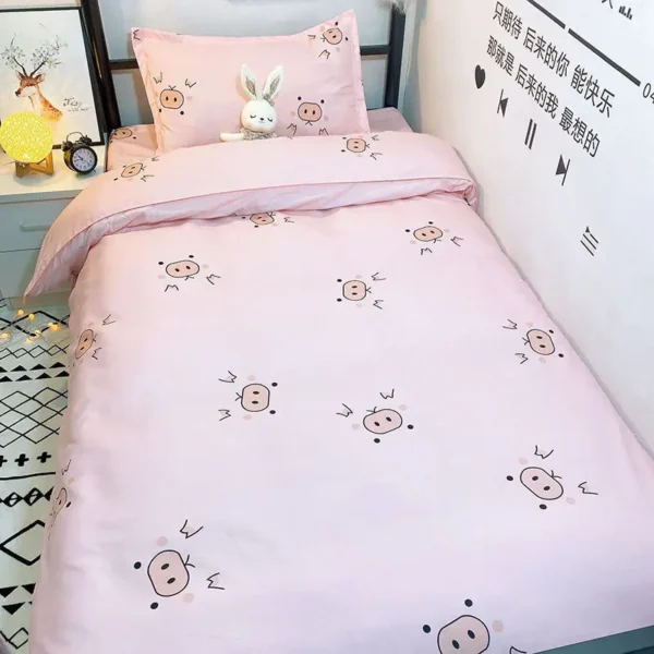 Sanrio Lovely HelloKitty 1 2m Three piece Princess Style Ins Bed Sheet Student Dormitory Single Bed 2 Bring charm to your student dormitory with this lovely princess style bedding set. Perfect for single beds, it includes a quilt cover and two bed sheets, adding a touch of sweetness to any dormitory bedroom.