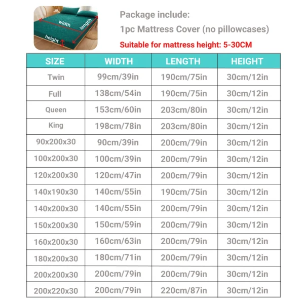 Waterproof Quilted Mattress Protector Breathable Mattress Cover Anti mite Anti bacterial Fitted Bed Sheet No Pillowcase 2 Protect your mattress from spills, mites, and bacteria with our Quilted Waterproof Mattress Topper. This breathable cover features anti-mite and anti-bacterial properties, ensuring a hygienic sleep environment without the need for a pillowcase.