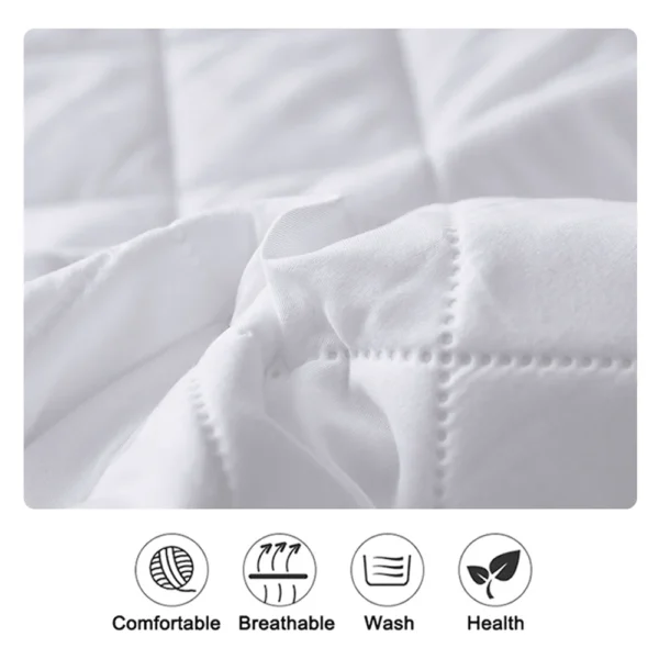 Waterproof Throw Mattress Cover Bed Fitted Sheet Mattress Protector Single Double 140 160 Muti Size Gray 1 Protect your mattress with our Waterproof Mattress Topper. Available in single, double, and multiple sizes, this fitted sheet-style cover in gray or white ensures your mattress stays clean and dry.