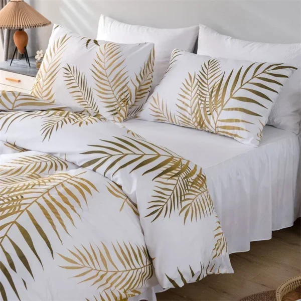 Modern Style Gold Print Queen Duvet Cover Set Soft Comfortable Single Double Bedding Set Twin King 3 Revitalize your bedroom with our Modern Style Gold Print Queen Duvet Cover Set. Experience unparalleled comfort and style with this soft and luxurious bedding ensemble. Elevate your sleep sanctuary effortlessly.