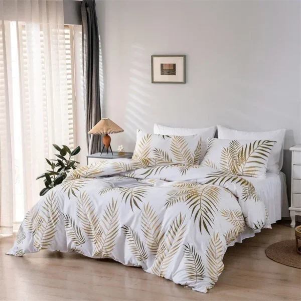 Modern Style Gold Print Queen Duvet Cover Set Soft Comfortable Single Double Bedding Set Twin King Revitalize your bedroom with our Modern Style Gold Print Queen Duvet Cover Set. Experience unparalleled comfort and style with this soft and luxurious bedding ensemble. Elevate your sleep sanctuary effortlessly.