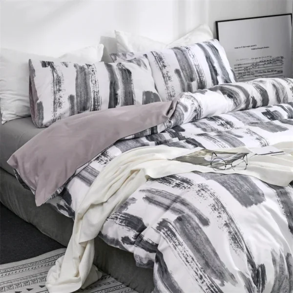 Simple Plaid Pattern Sanding Bedding Set Queen Single Duvet Cover and Pillowcases Bedroom Twin Double Bed 1 Enhance your bedroom with our Simple Plaid Pattern Sanding Bedding Set Queen. Crafted for comfort and style, this bedding ensemble promises a peaceful night's sleep. Elevate your bedroom effortlessly.